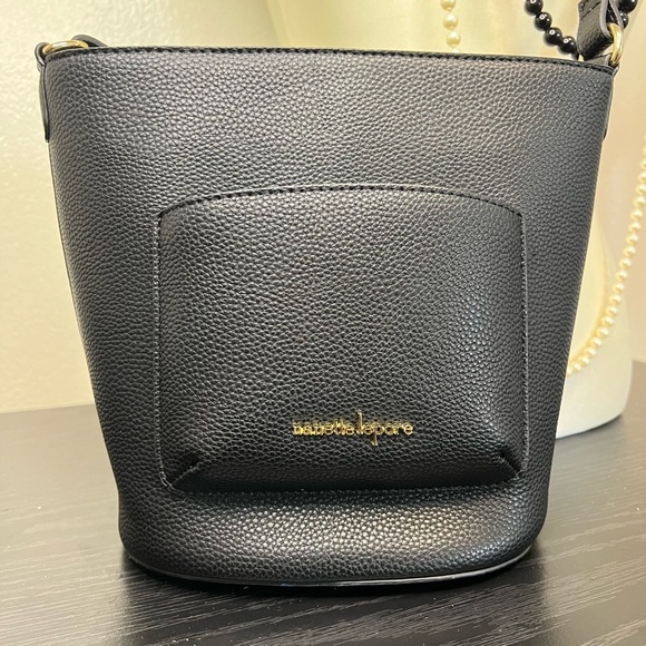 Nanette Lepore Loren Black Bucket Bag Purse - Picture 3 of 15